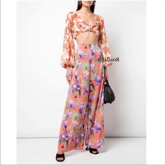 Alice and Olivia Athena Floral Wide-Leg Pants - Picture 9 of 14